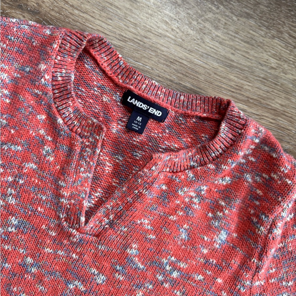 Lands End M - 10-12 Coral Sweater!